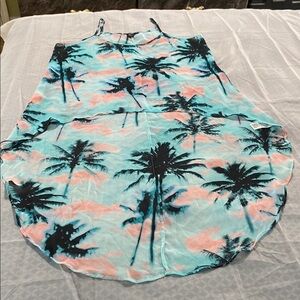 Forever 21 Blue and Pink Spaghetti Strap Sundress